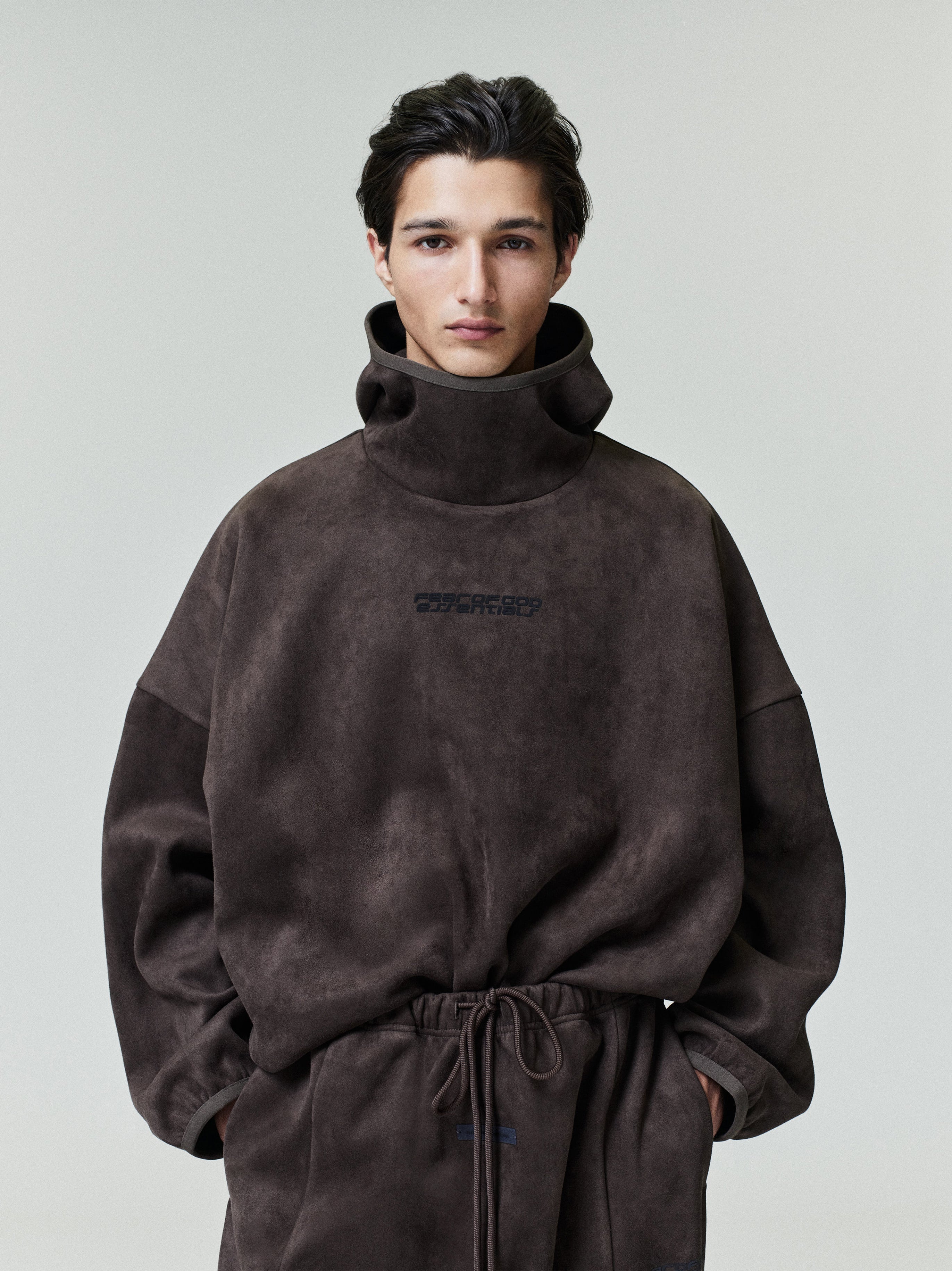 Suede Fleece Modern Hoodie